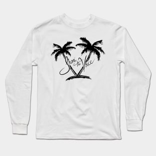 Jhoni The Voice  "Twin Palms" Tee - BLK Long Sleeve T-Shirt